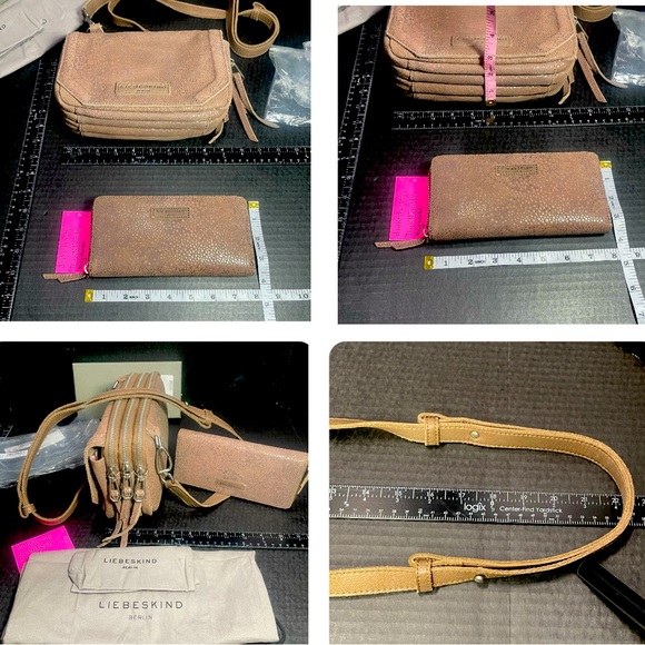 BNWT LIEBESKIND 4 Compartment Crossbody  and Matching Wallet RARE SET - Picture 11 of 16